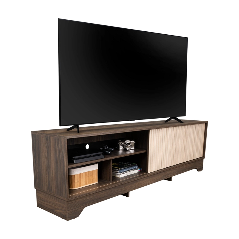 RACK TV75' 1 PUERTA SMITH 52,4X180X36,3 CM NOGAL Y ROBLE - 6