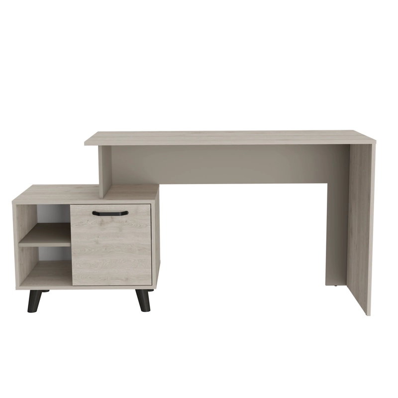 ESCRITORIO ARCHIVADOR 1 PUERTA LEIRA 75,6X151,5X50,0 CM CENIZA Y TAUPE - 2