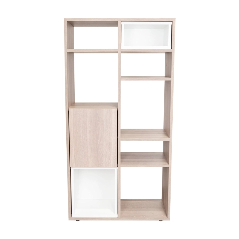 BIBLIOTECA 1 PUERTA MOMI 120X61,6X30 CM BARDOLINO Y BLANCO - 3