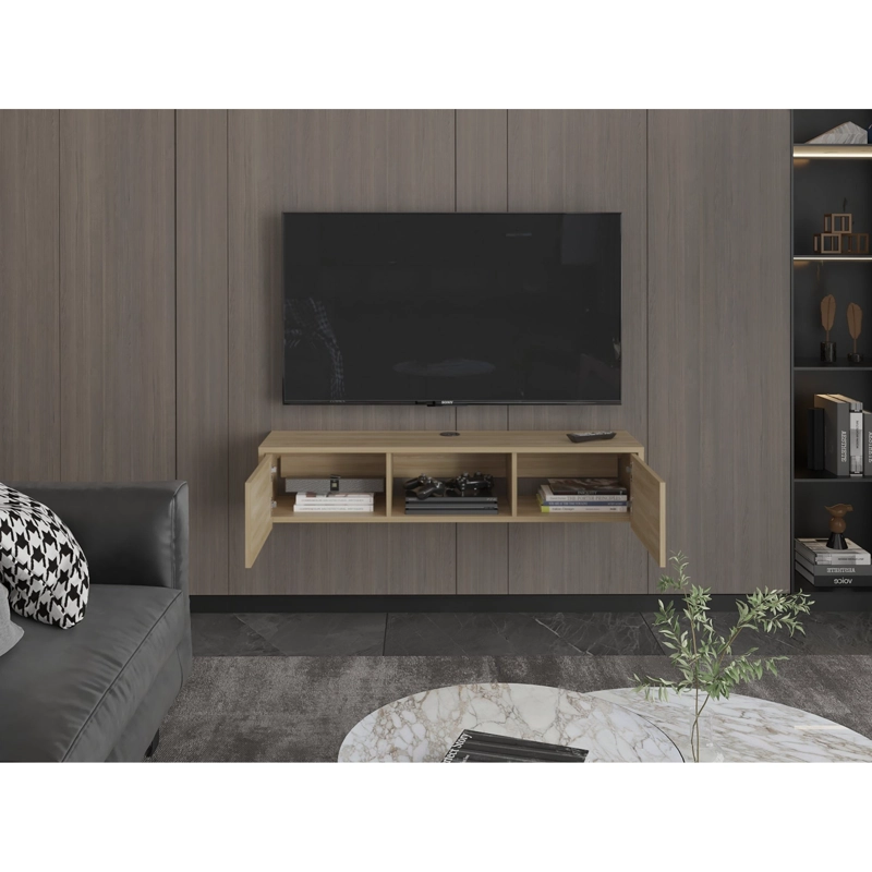 RACK TV 65' PISO O FLOTANTE GLEN 26,8X125,1X29,7 CM FRESNO EUROPEO - 6