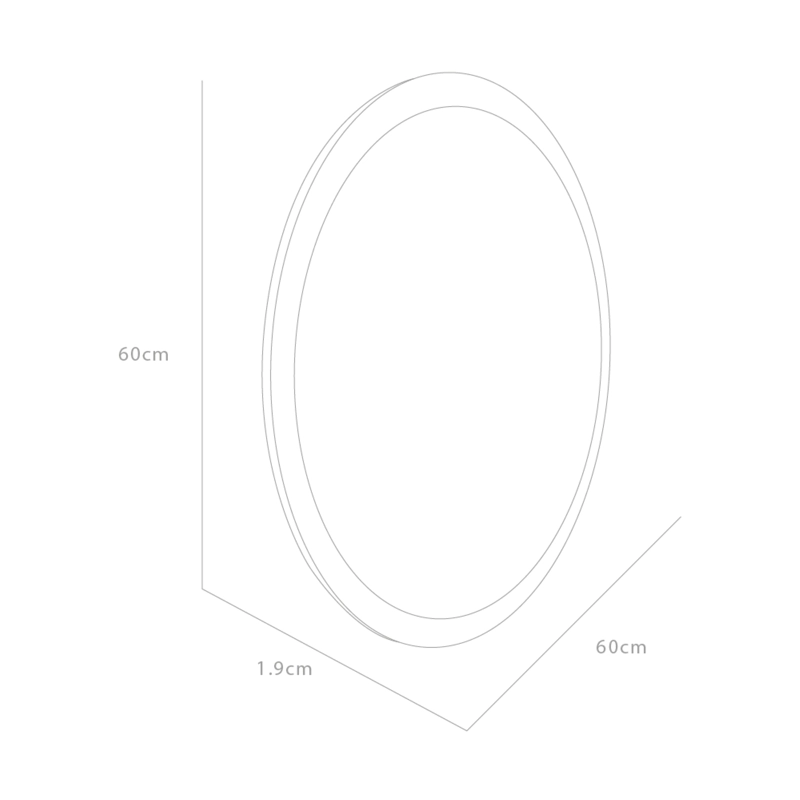 ESPEJO ARY 60 CIRCULAR 60X60X1,9 CM CON MARCO DE MADERA - 7