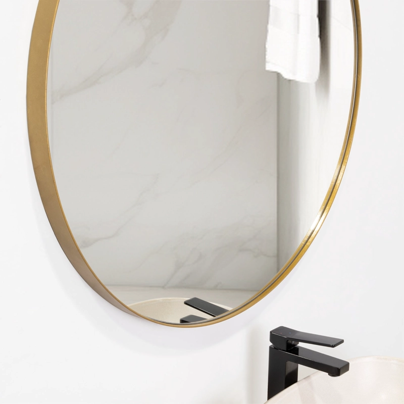 ESPEJO D80 CIRCULAR 80X80X3,5 CM DORADO CON MARCO METALICO - 3