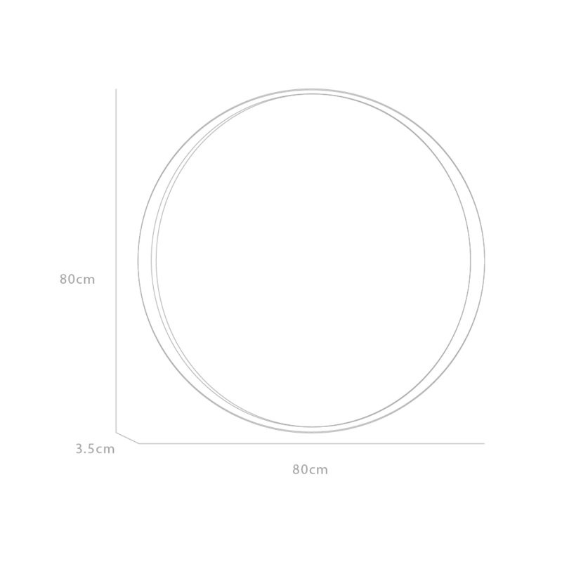 ESPEJO D80 CIRCULAR 80X80X3,5 CM DORADO CON MARCO METALICO - 6