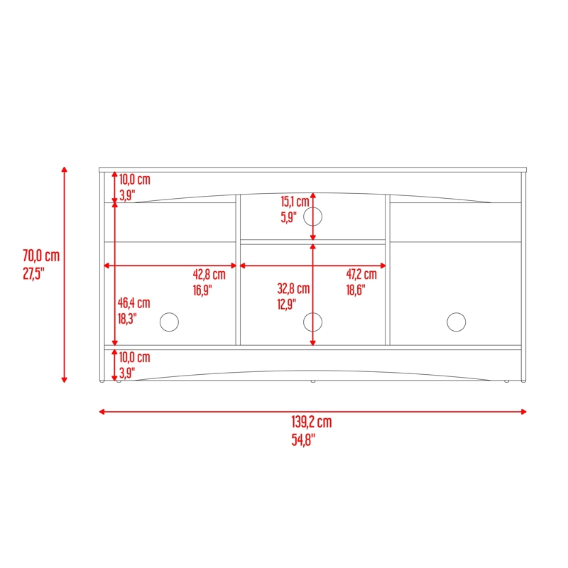 RACK TV55' FIORENZI 70X139,2X37,7 CM NOGAL Y WENGUE - 8