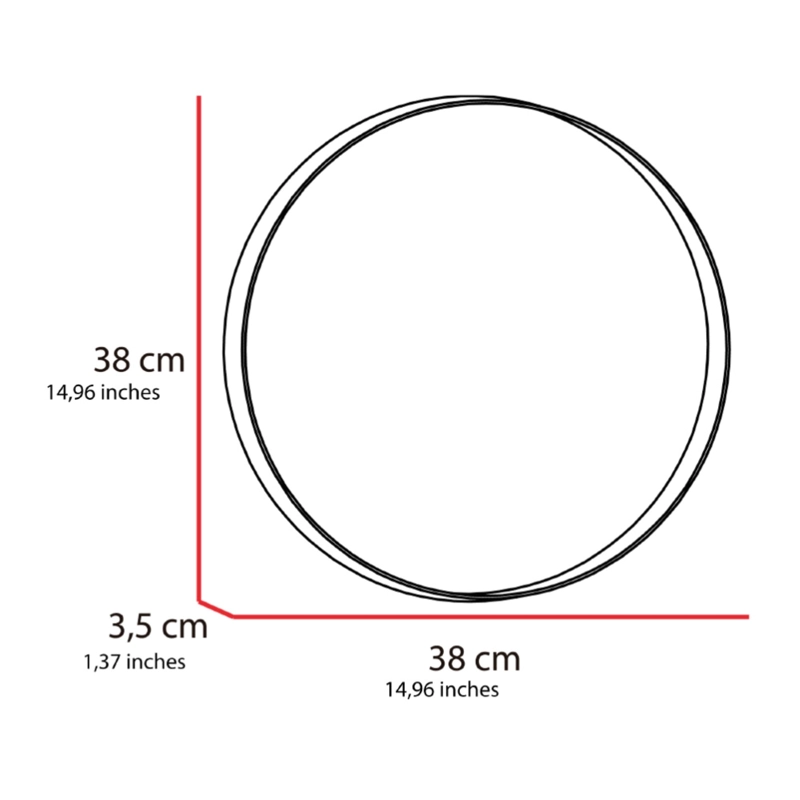 ESPEJO BELA CIRCULAR 38X38X3,5 CM DORADO CON MARCO METALICO - 7