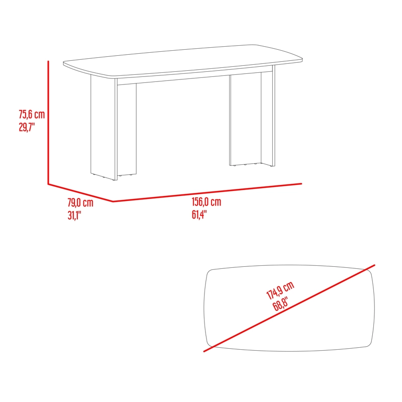 MESA DE COMEDOR BANGKOK 75,6X156X79 CM FRESNO - 10