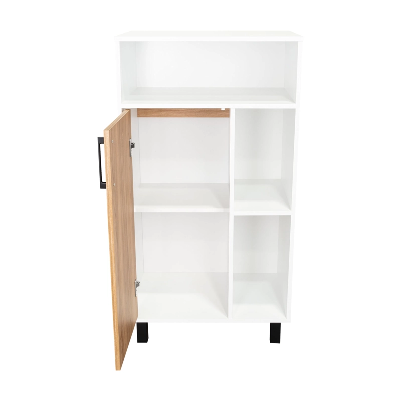 BIBLIOTECA BAJA 1 PUERTA BRYCE 111,5X60X39,9 CM BLANCO Y FRESNO - 2