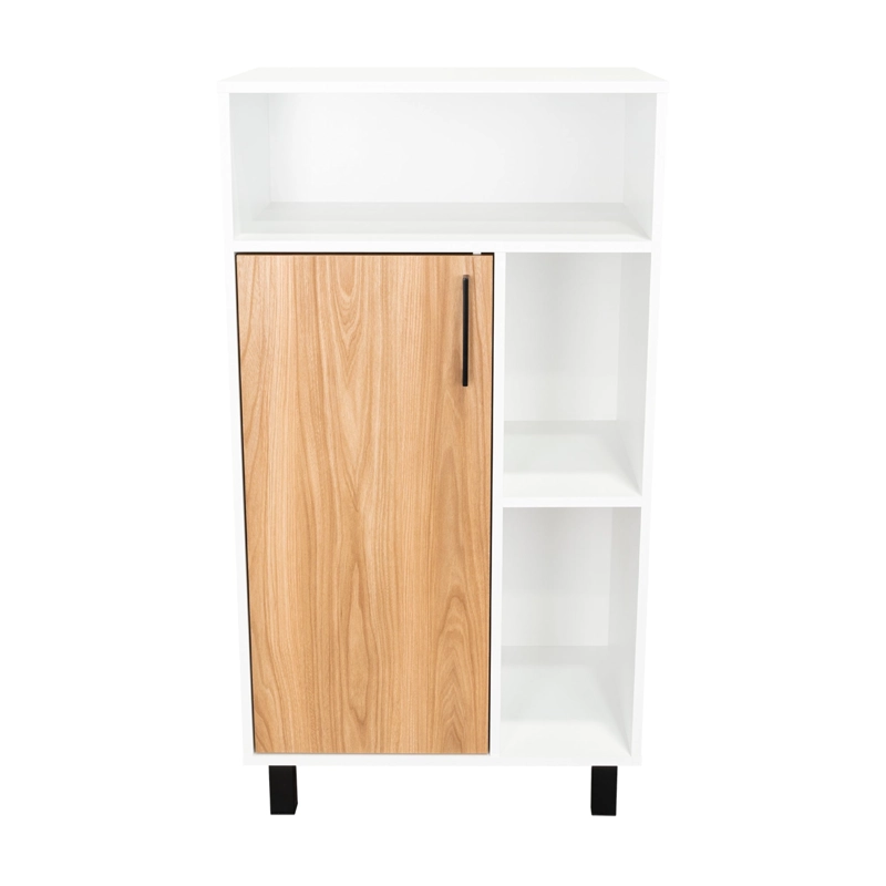 BIBLIOTECA BAJA 1 PUERTA BRYCE 111,5X60X39,9 CM BLANCO Y FRESNO - 10