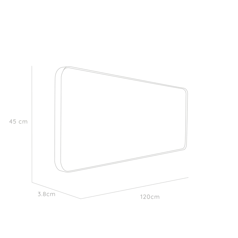 ESPEJO LOKY RECTANGULAR 45X120X3,8 CM DORADO CON MARCO METALICO - 7