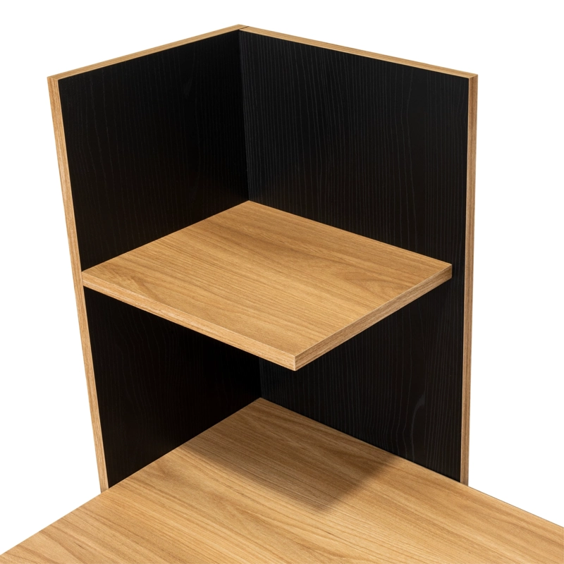 ESCRITORIO BIBLIOTECA VILNA 120,6X120X45 CM FRESNO Y WENGUE - 2
