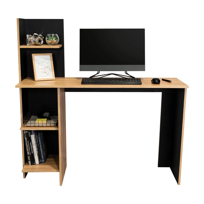 ESCRITORIO BIBLIOTECA VILNA 120,6X120X45 CM FRESNO Y WENGUE - 6