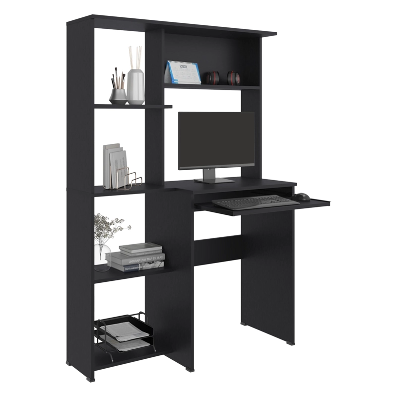 ESCRITORIO BIBLIOTECA ALDEN ECO 150X100X40 CM WENGUE - 3