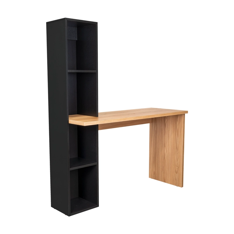 ESCRITORIO BIBLIOTECA ASTON 145,8X120,3X45,2 CM FRESNO Y WENGUE - 1