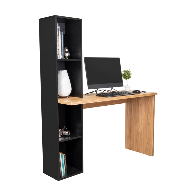ESCRITORIO BIBLIOTECA ASTON 145,8X120,3X45,2 CM FRESNO Y WENGUE - 5