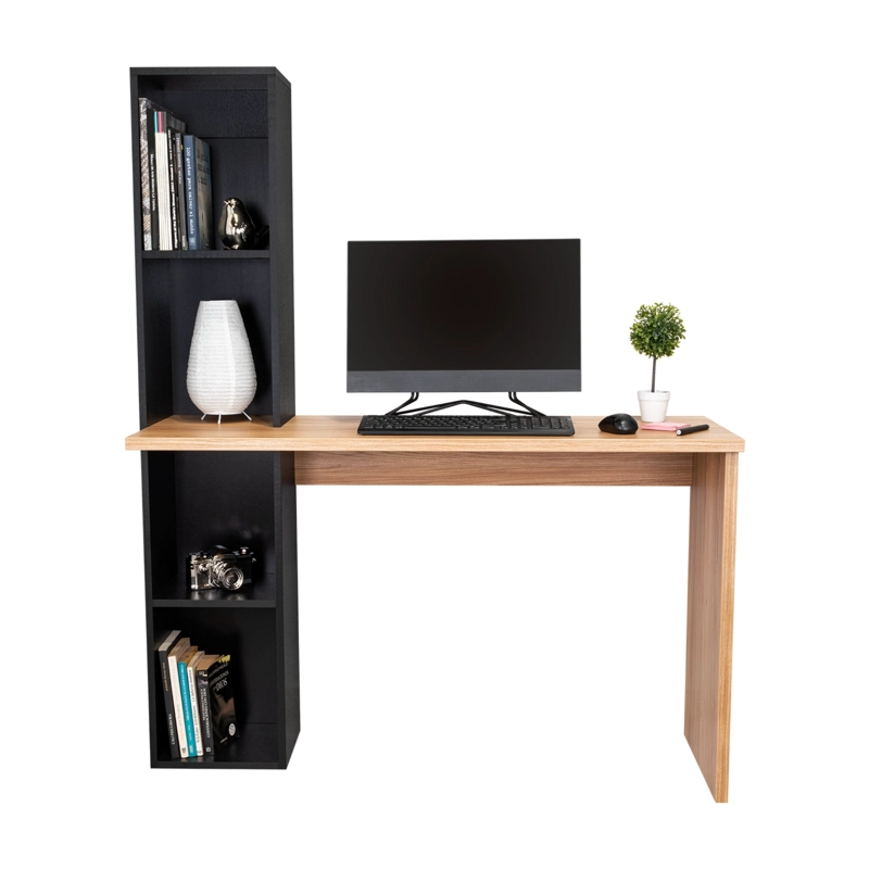 ESCRITORIO BIBLIOTECA ASTON 145,8X120,3X45,2 CM FRESNO Y WENGUE - 6
