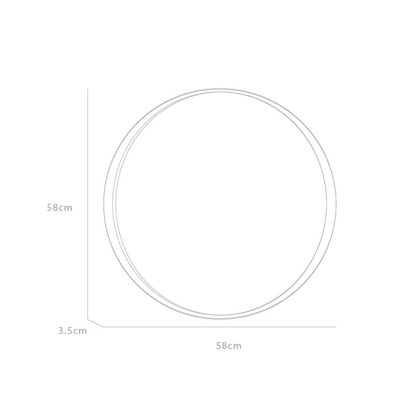 ESPEJO D58 CIRCULAR 58X58X3,5 CM DORADO CON MARCO METALICO - 7