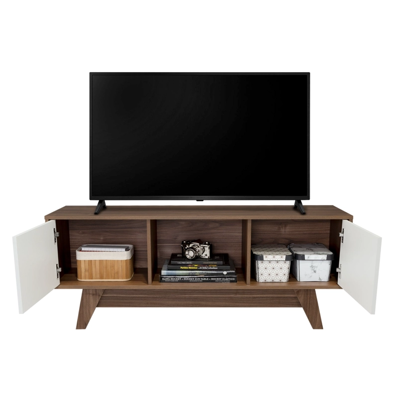 RACK TV55' 2 PUERTAS ROMERO 53,7X135X40,0 CM GALES Y BLANCO - 3