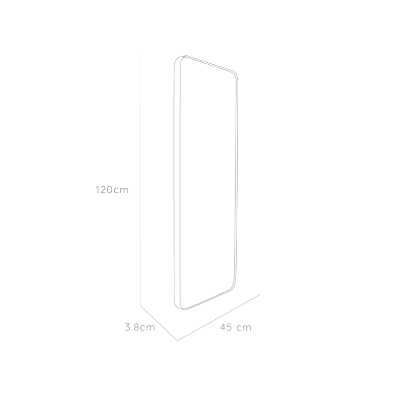 ESPEJO SUSSY RECTANGUALR 120X45X3,8 CM DORADO CON MARCO METALICO - 7