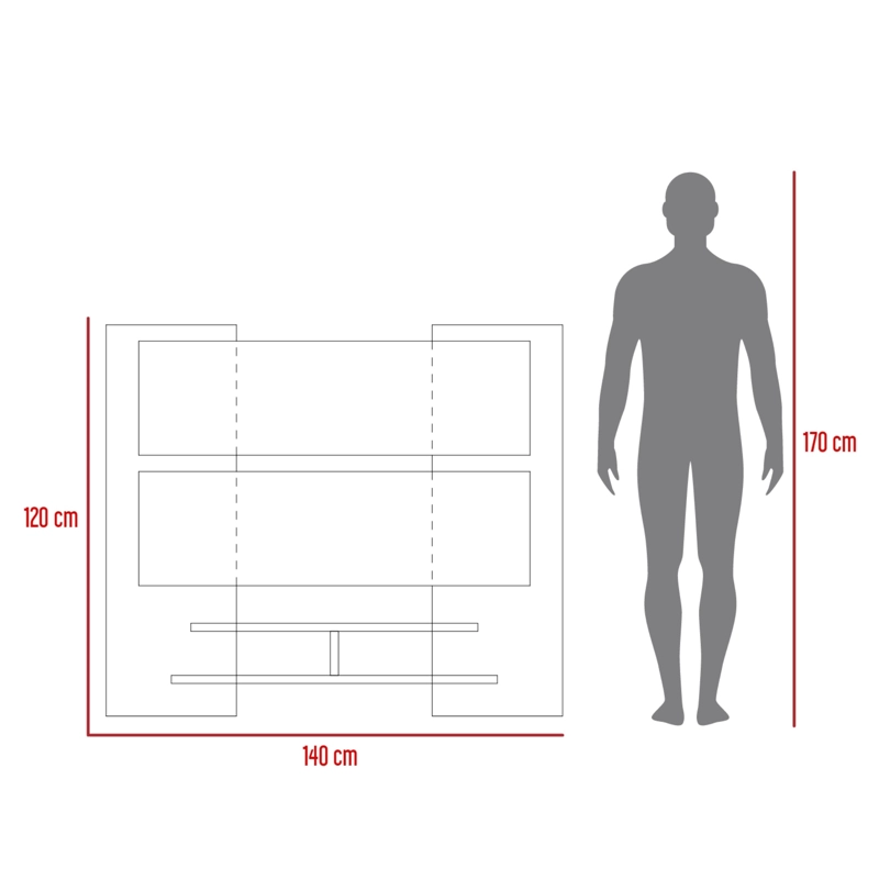 PANEL TV60' ELTON 120X140X31,0 CM WENGUE - 8