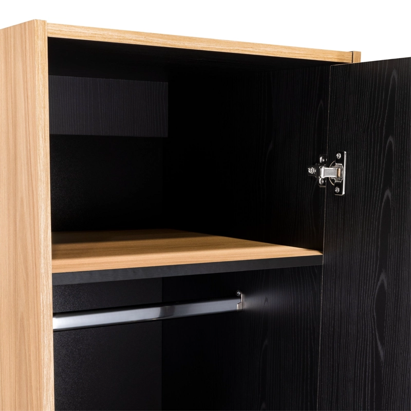 CLOSET 1 PUERTA CON BARRA CLAY 49,4X186,3X52,3 CM FRESNO Y WENGUE - 4