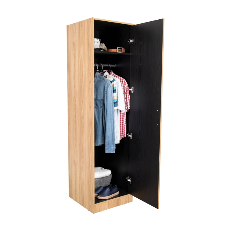 CLOSET 1 PUERTA CON BARRA CLAY 49,4X186,3X52,3 CM FRESNO Y WENGUE - 6