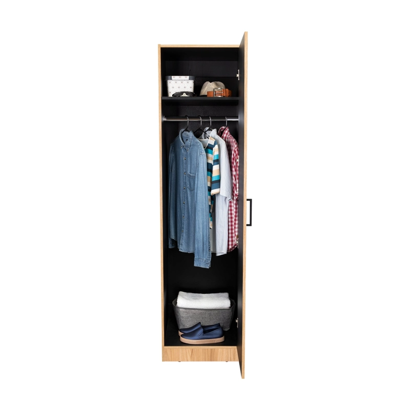 CLOSET 1 PUERTA CON BARRA CLAY 49,4X186,3X52,3 CM FRESNO Y WENGUE - 7