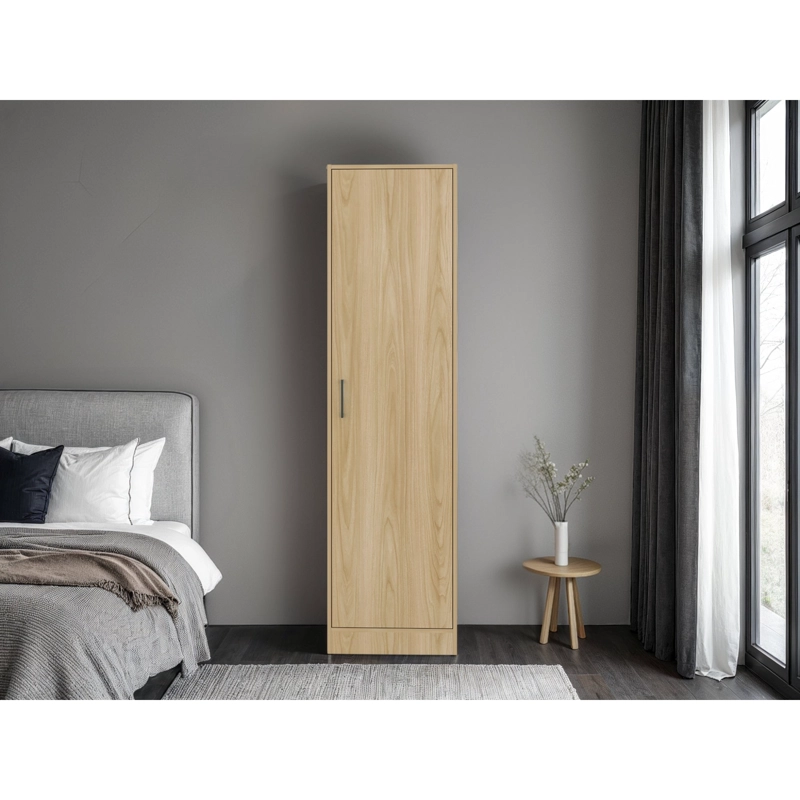 CLOSET 1 PUERTA CON BARRA CLAY 49,4X186,3X52,3 CM FRESNO Y WENGUE - 8