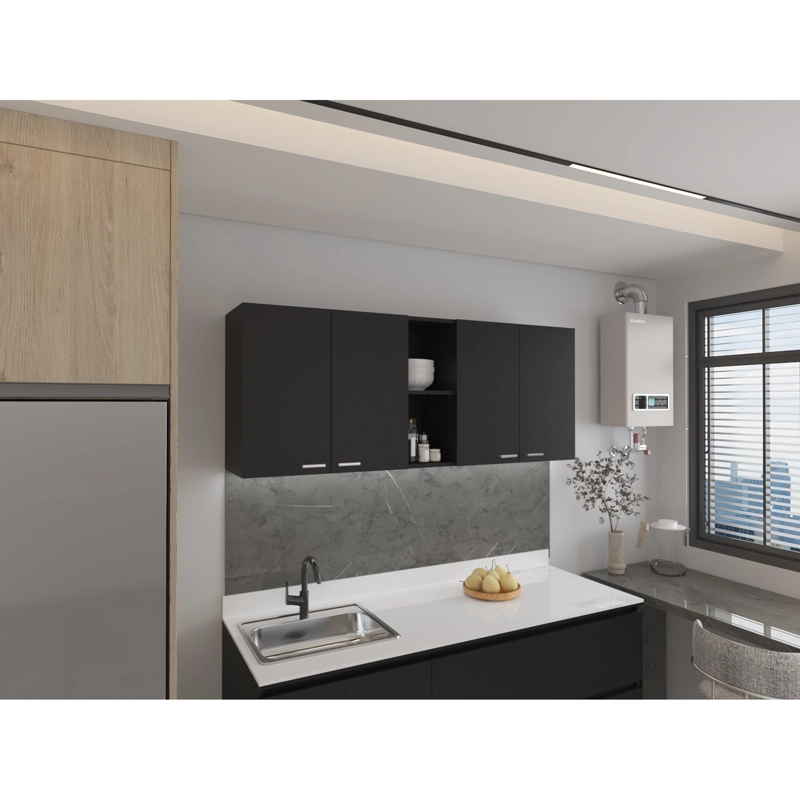 MUEBLE SUPERIOR DE COCINA PORTOFINO 60X150X31,5 CM WENGUE - 5