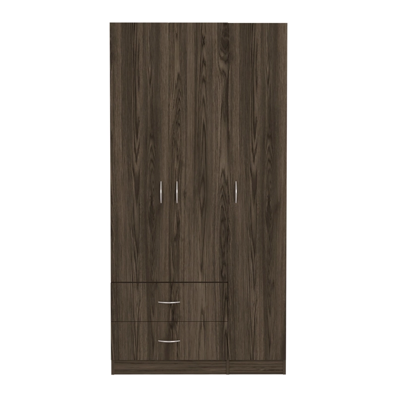 CLOSET 3 PUERTAS 2 CAJONES AUSTRAL 180X90X47 CM MILAN Y BLANCO - 2