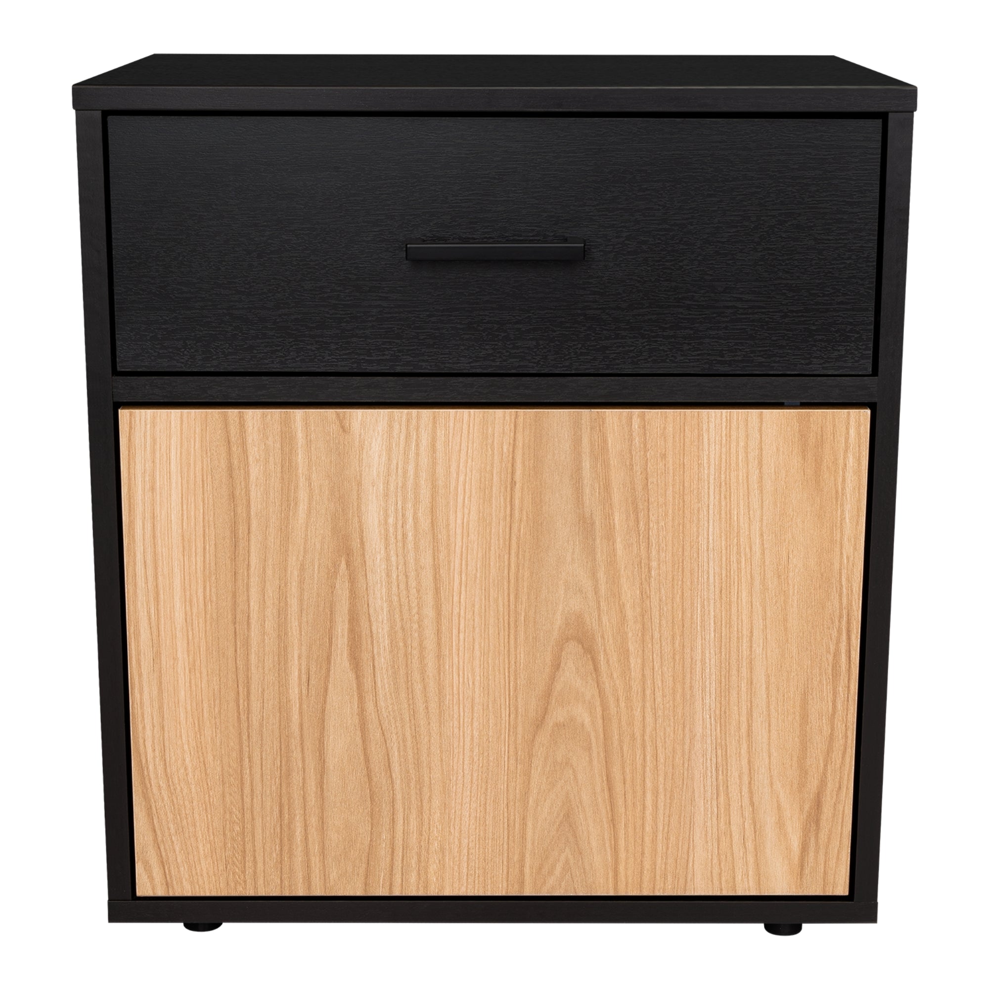 VELADOR 1 PUERTA 1 CAJON GRAYSON 55X50X37,6 CM WENGUE Y FRESNO - 5