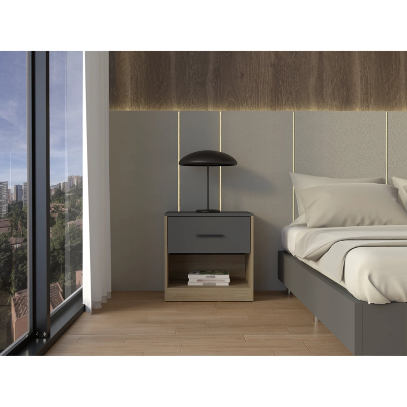 VELADOR 1 PUERTA GIRONA 50X50X40,3 CM FRESNO Y PLOMO - 8