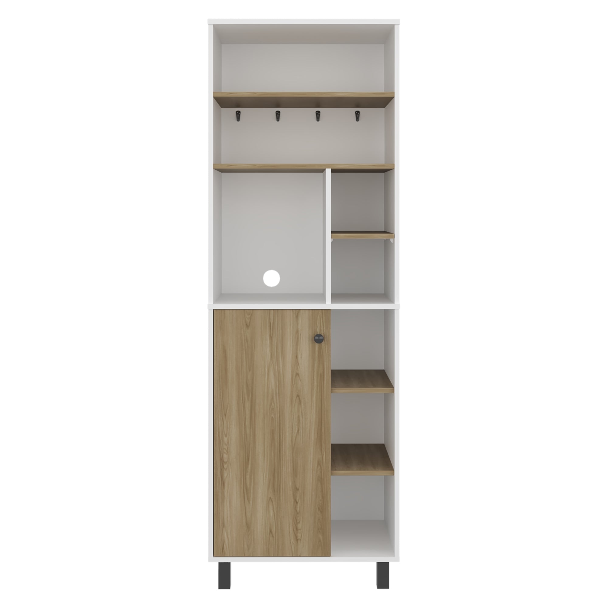 ESTACION DE CAFE  1 PUERTA CARAJILLO 180X60X39,8 CM BLANCO Y FRESNO - 2