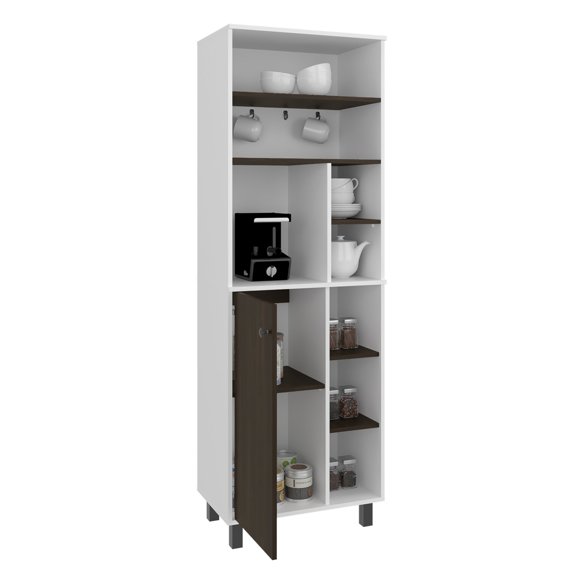 ESTACION DE CAFE  1 PUERTA CARAJILLO 180X60X39,8 CM BLANCO Y FRESNO - 3