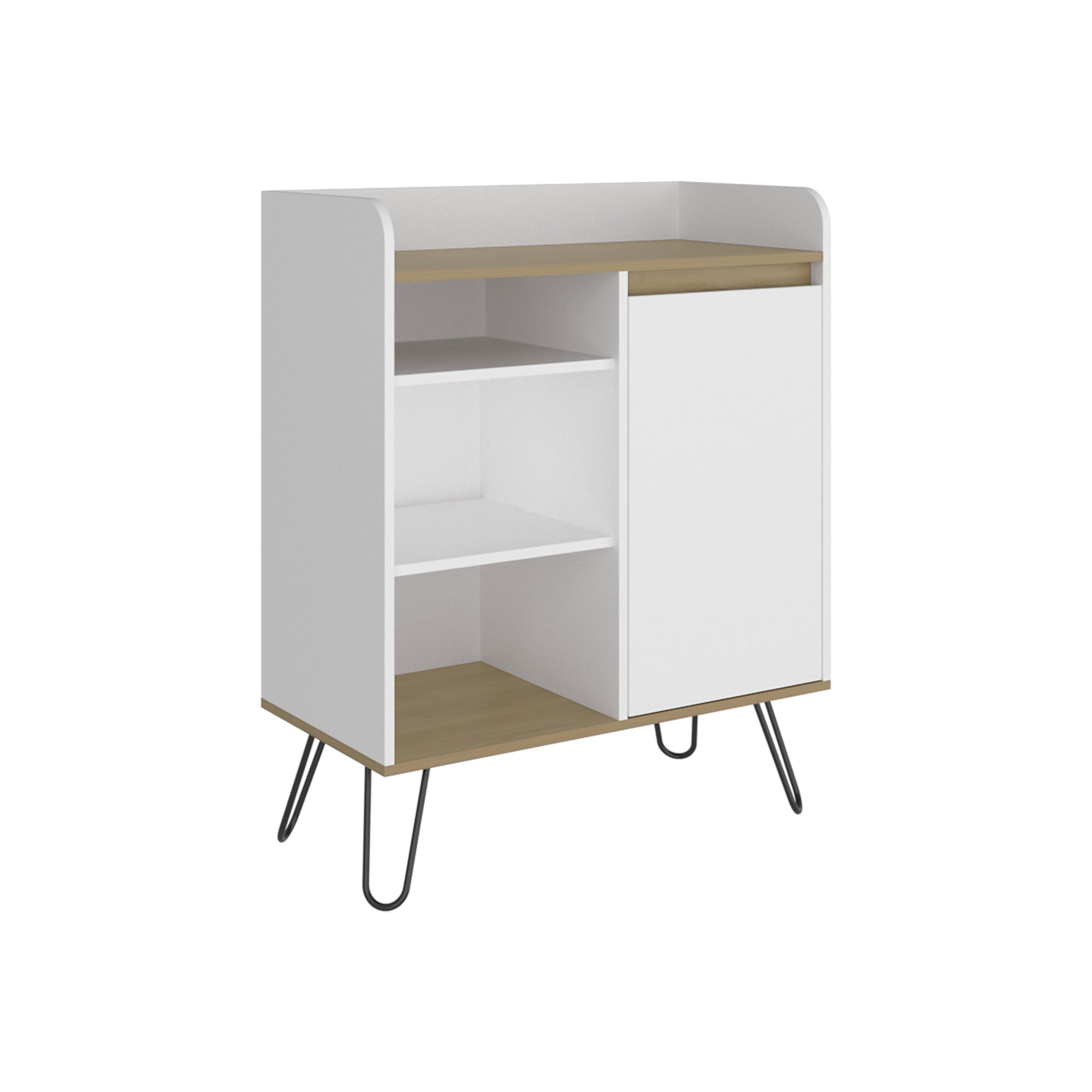 ESTACION DE CAFE  1 PUERTA ESPRESSO 99,4X80,1X40,3 CM BLANCO Y FRESNO - 1