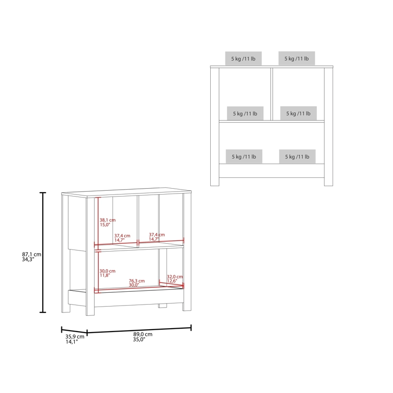 ESTACION DE CAFE  2 PUERTAS LATTE 87,1X89X35,9 CM BLANCO Y FRESNO - 7