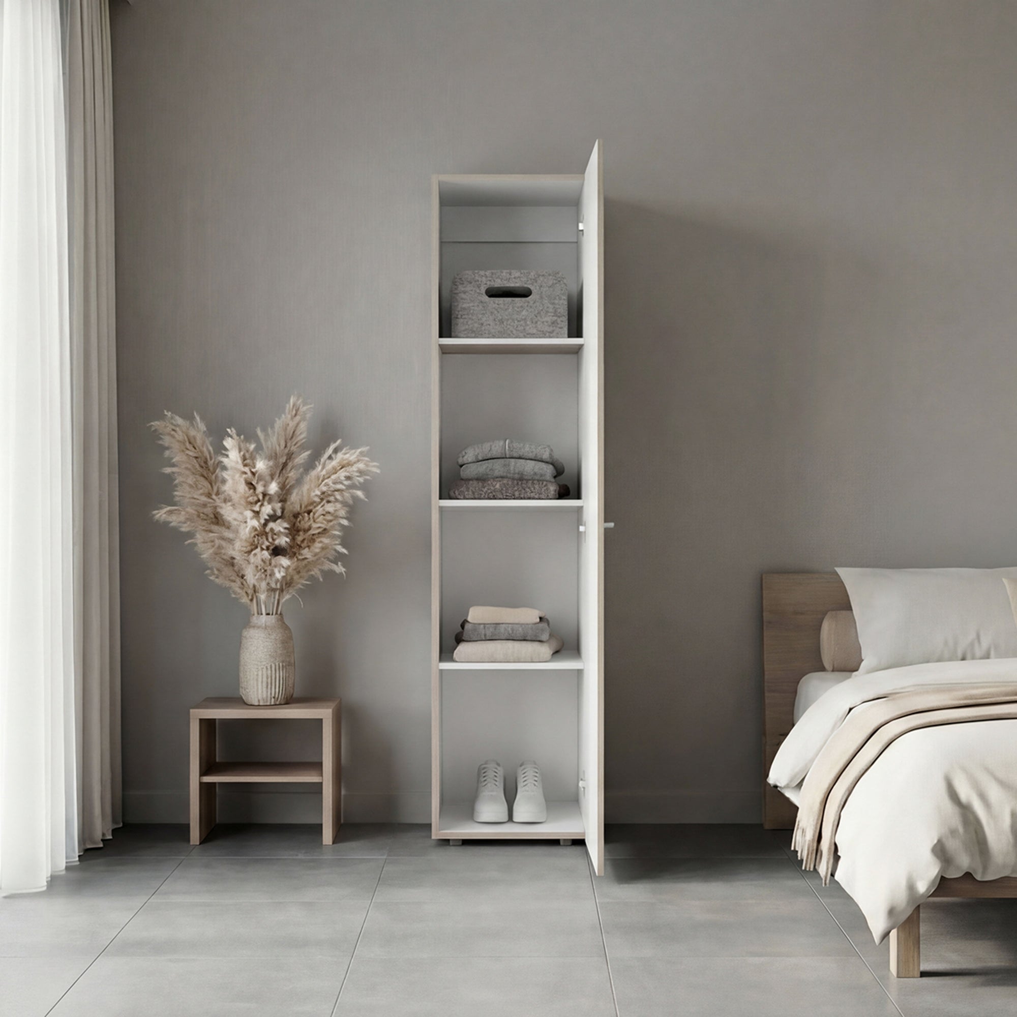 CLOSET 1 PUERTA TUHOME DREAMS BLANCO 170X40X40,2 CM - 6