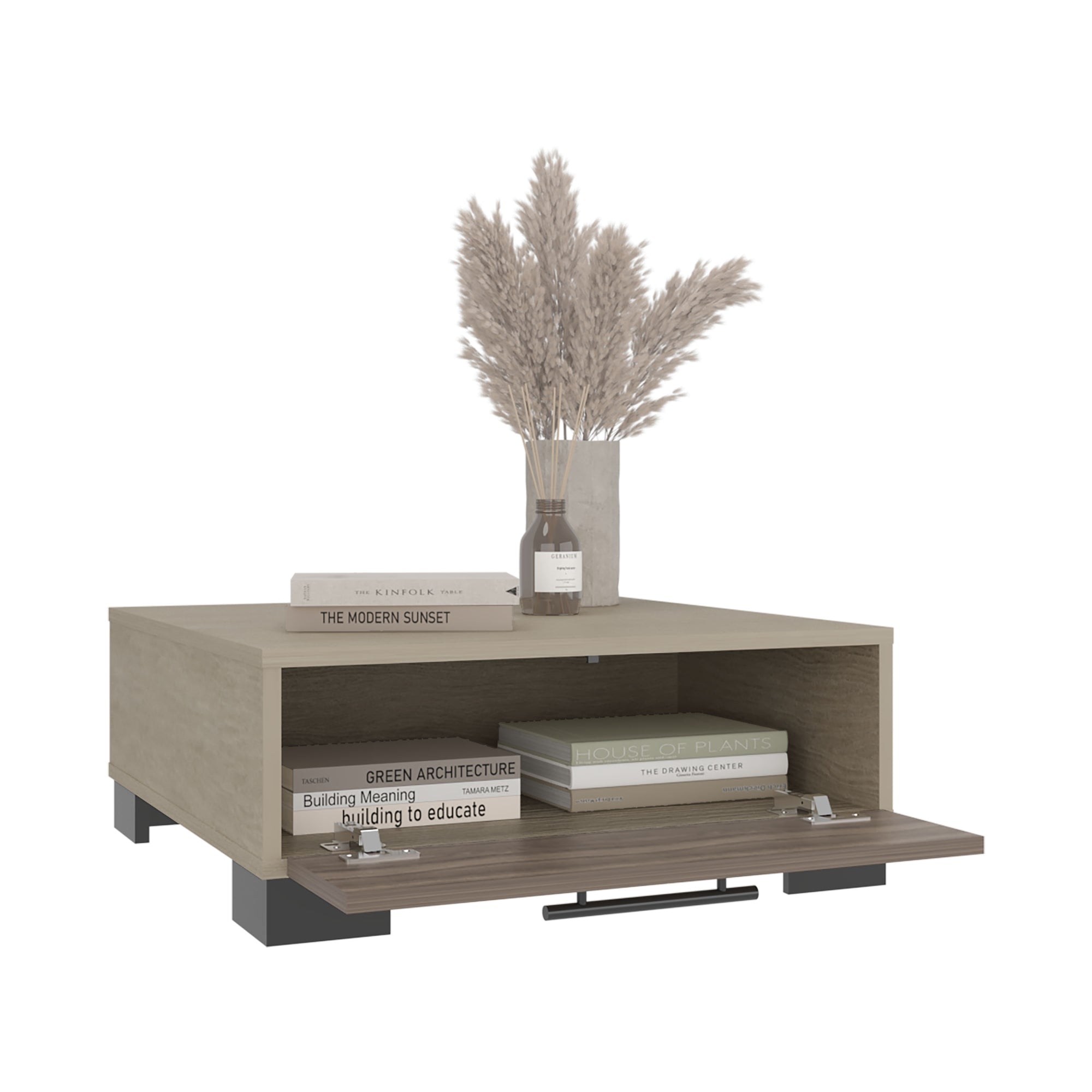 MESA DE CENTRO 1 CAJON MARSELLA WENGUE Y CARTAGENA 23,8X60X60 CM - 3