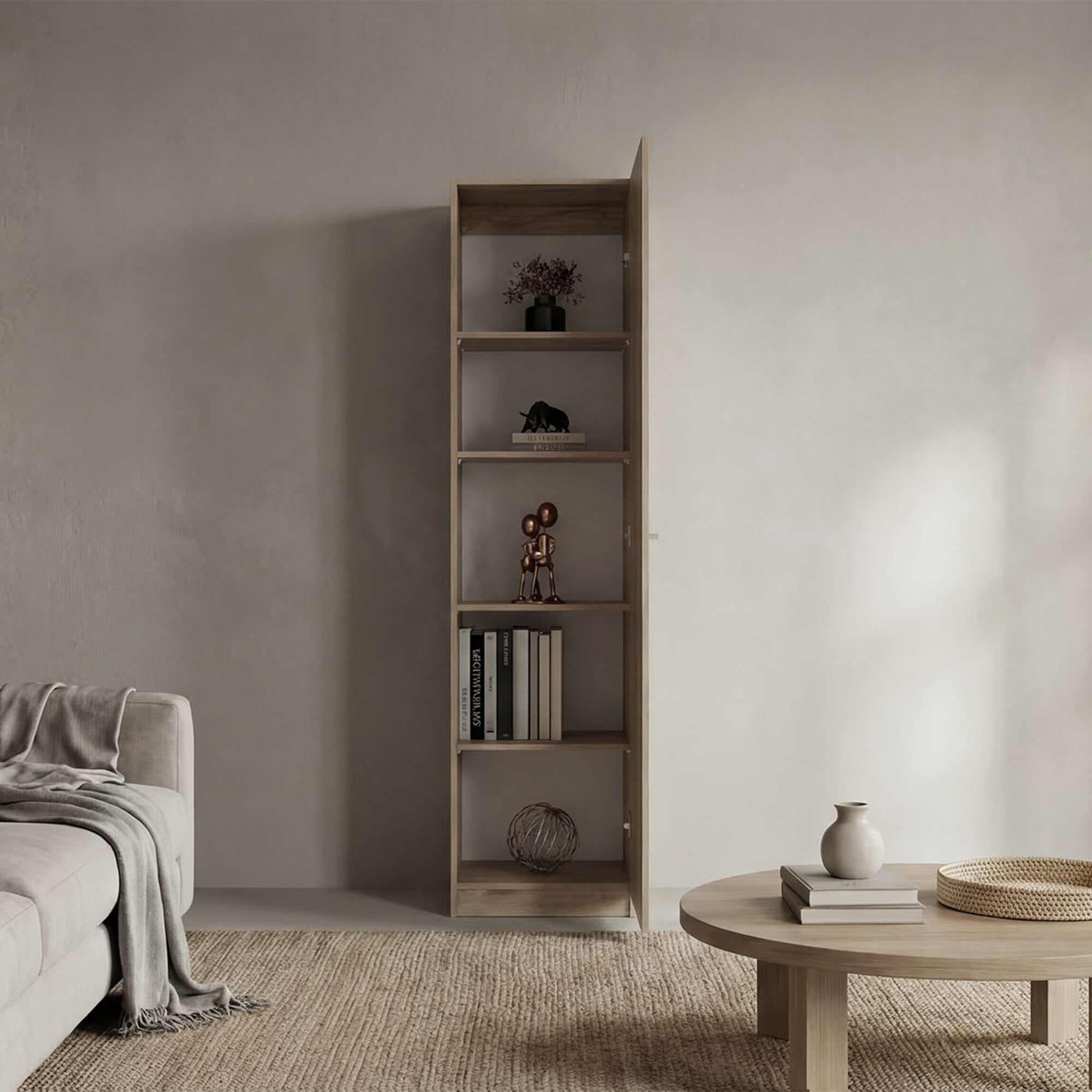 ESTANTE 1 PUERTA HOME-E5 BLANCO 180,6X45X31,4 CM - 6