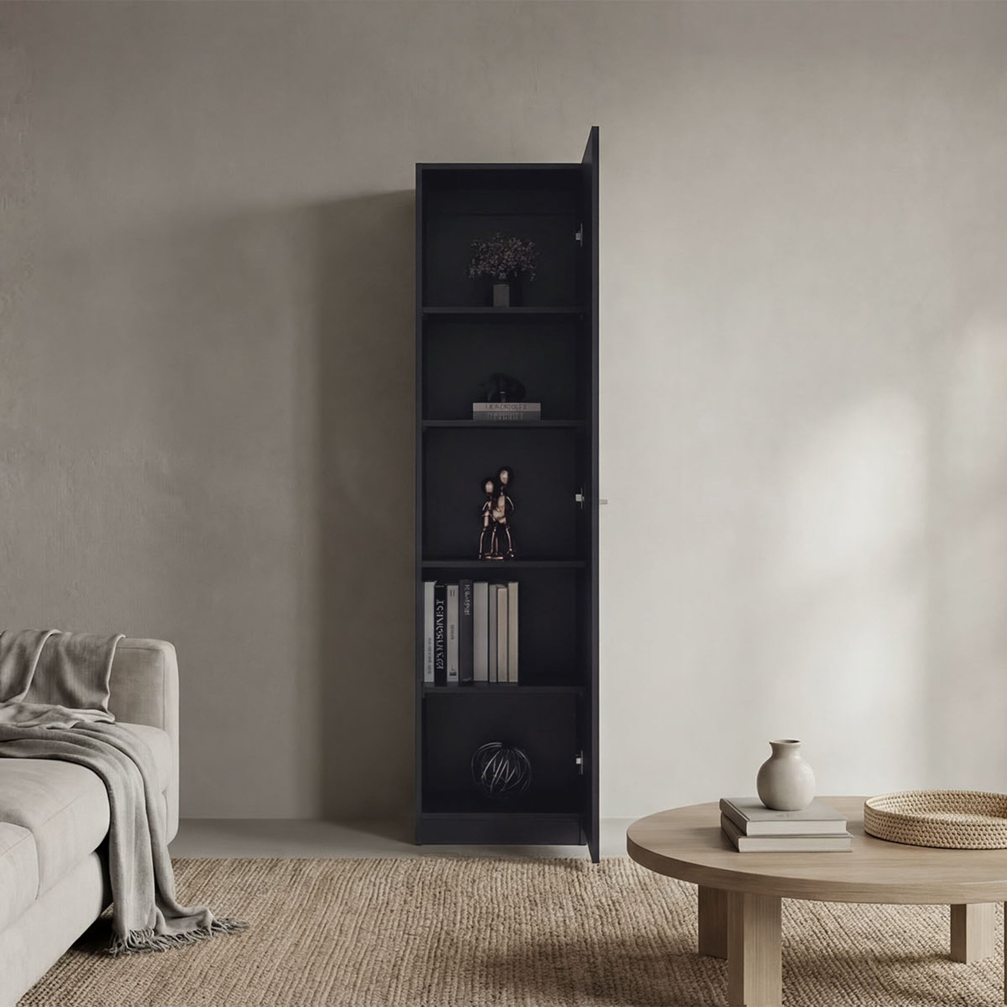 ESTANTE 1 PUERTA HOME-E5 BLANCO 180,6X45X31,4 CM - 6