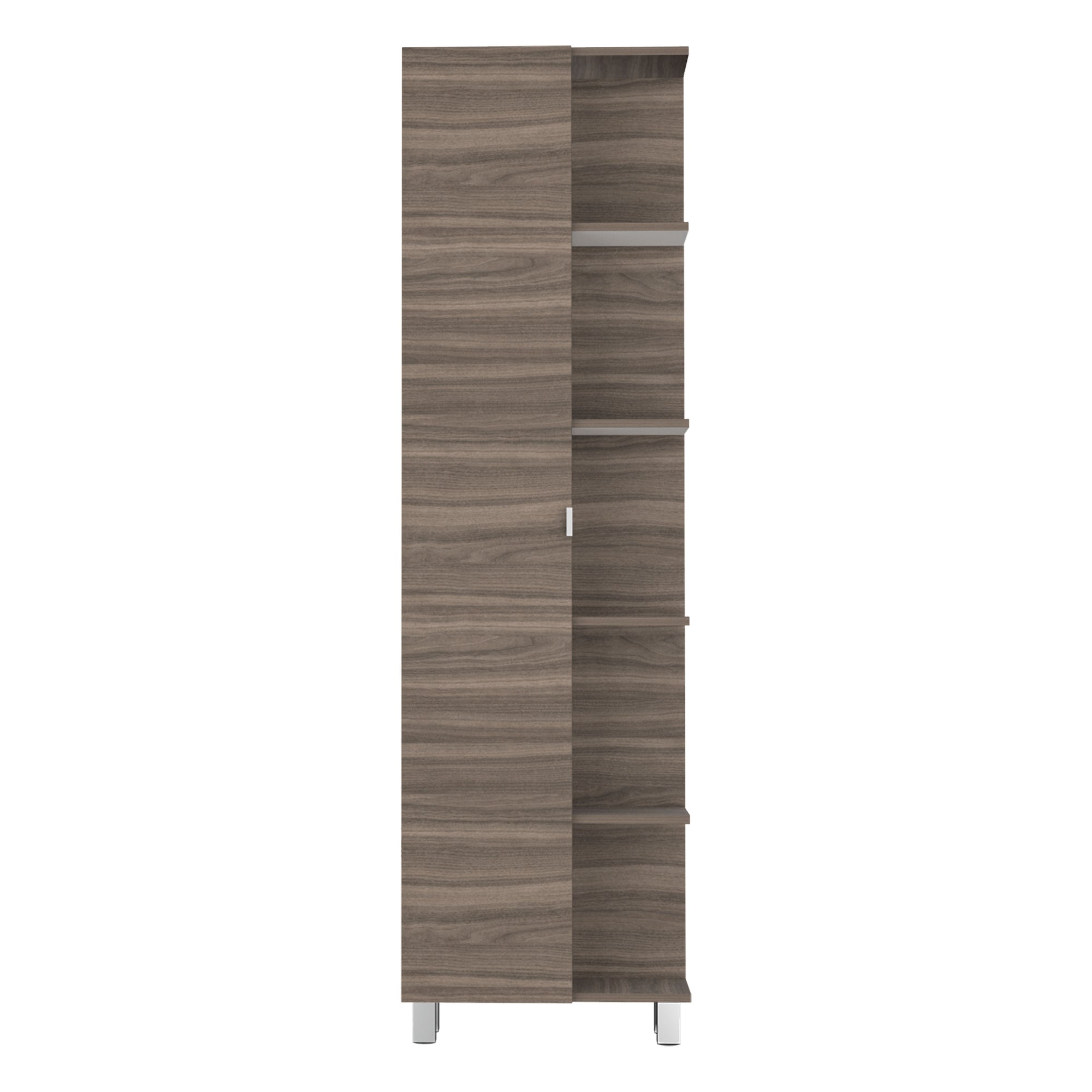 ESTANTE ALTO DE BAÑO 1 PUERTA BATH AVELLANA Y BLANCO 178X51,2X21,5 CM - 2