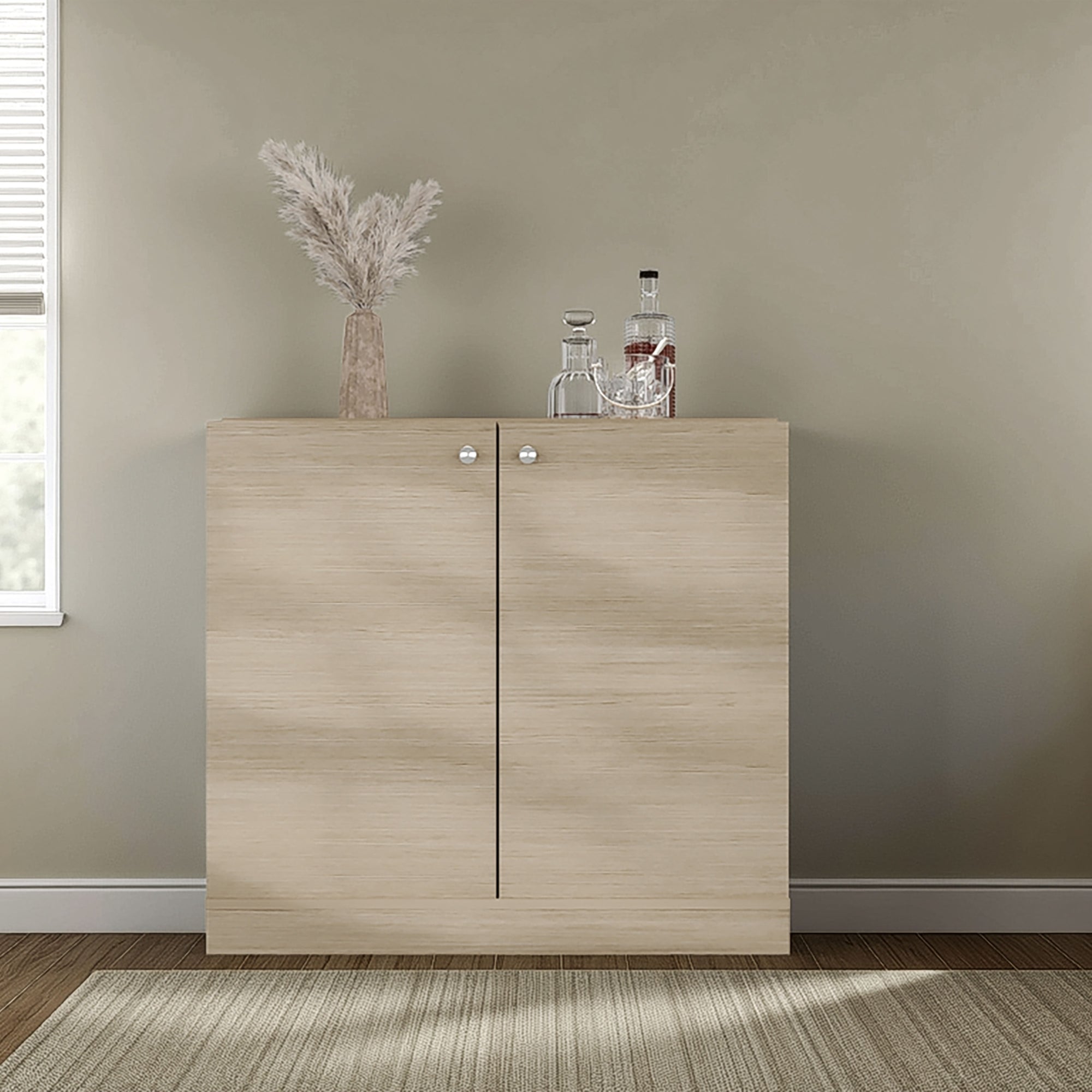 BAR BAJO 2 PUERTAS 1 CAJON 12 BOTELLEROS Y PORTACOPAS SINTRA CARTAGENA 94,8X204X51,5 CM - 6