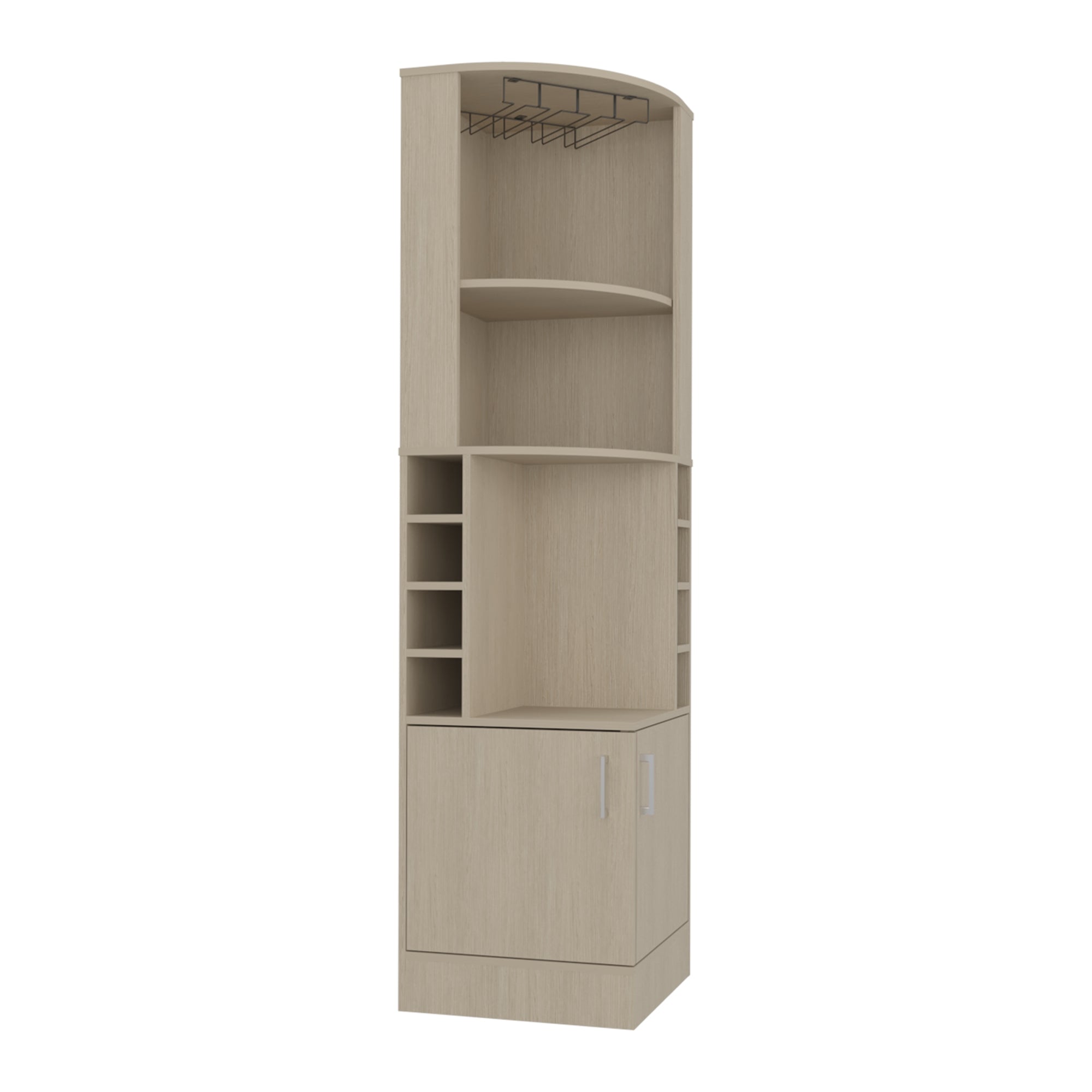 BAR ESQUINERO 2 PUERTAS 8 BOTELLEROS Y PORTACOPAS SYRAH CARTAGENA 180,6X46,9X46,9 CM - 1