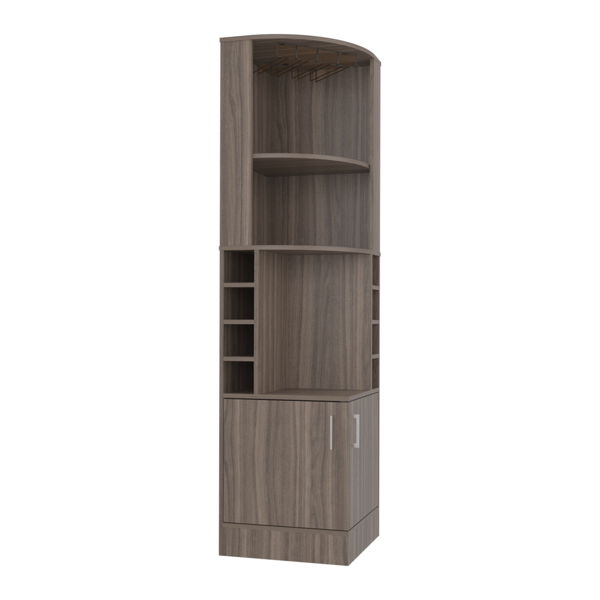 BAR ESQUINERO 2 PUERTAS 8 BOTELLEROS Y PORTACOPAS SYRAH CARTAGENA 180,6X46,9X46,9 CM - 1