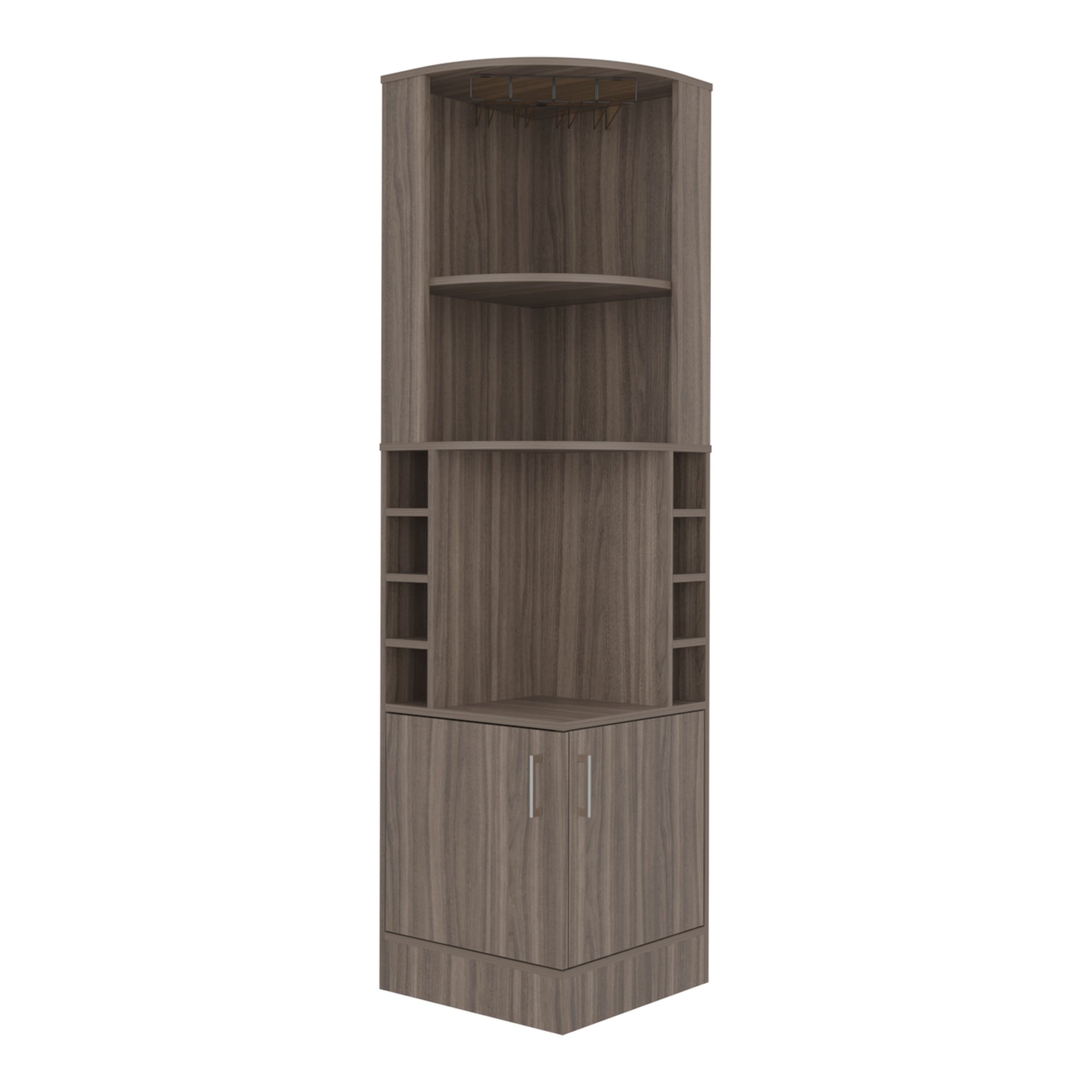 BAR ESQUINERO 2 PUERTAS 8 BOTELLEROS Y PORTACOPAS SYRAH CARTAGENA 180,6X46,9X46,9 CM - 2