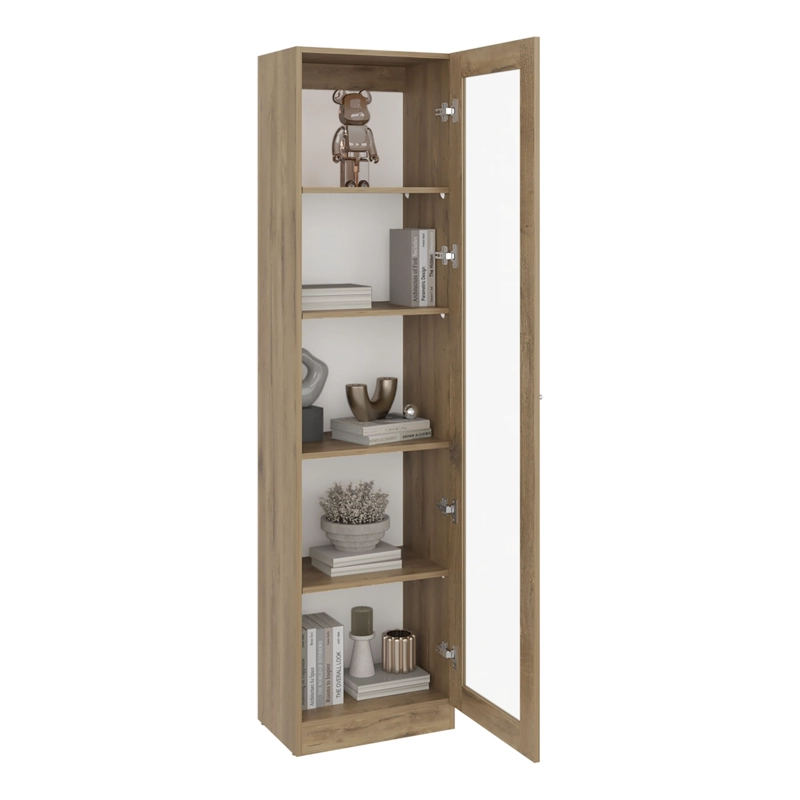 ESTANTE VITRINA 1 PUERTA HOME-E6 MILAN Y BLANCO 180,6X45X31,3 CM - 3