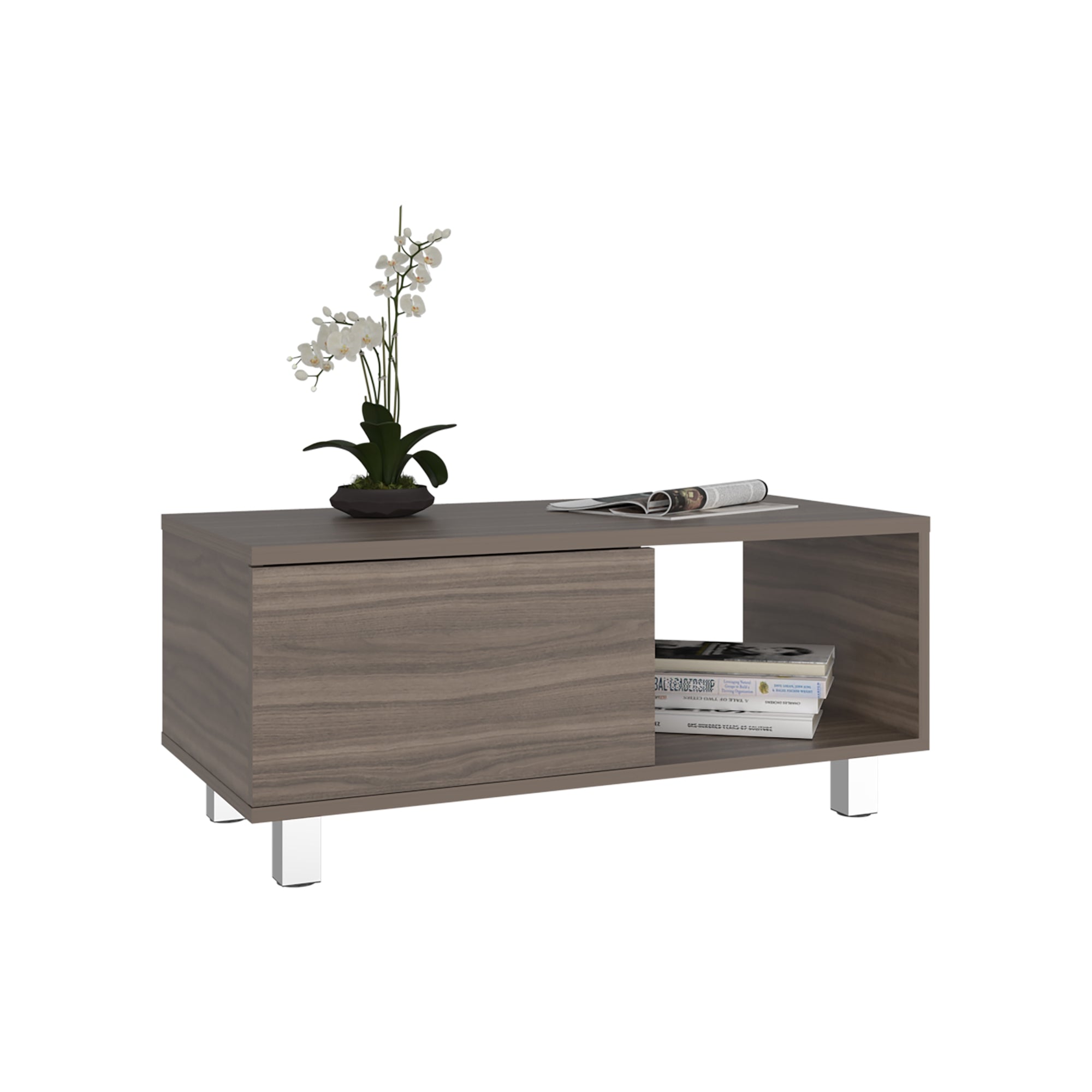 MESA DE CENTRO 1 CAJON TORENCE AVELLANA 35X80,1X40,1 CM - 3