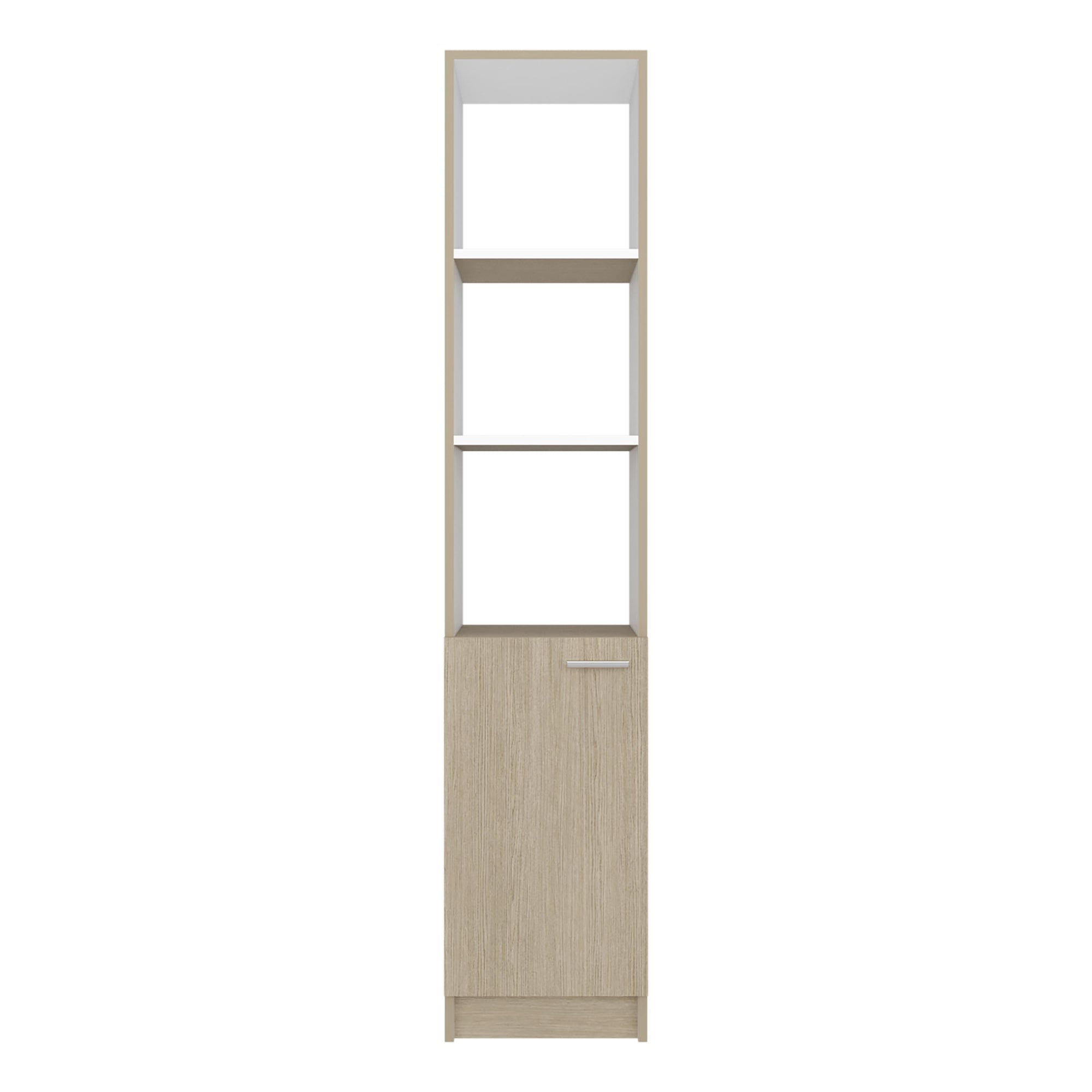 ESTANTE ALTO DE BAÑO 1 PUERTA BATH AVELLANA Y BLANCO 162,2X33X26,8 CM - 2