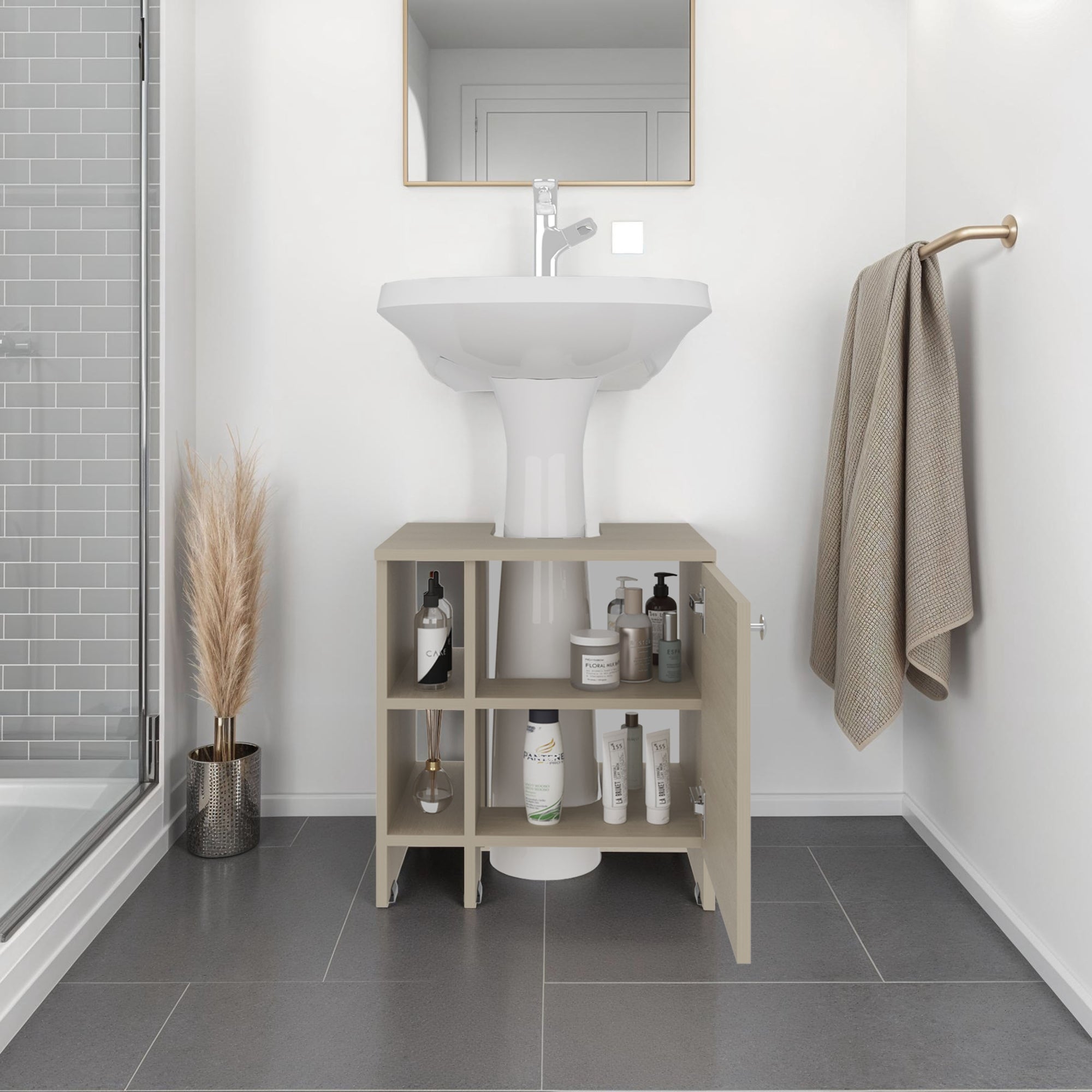 MUEBLE PARA LAVAMANOS 1 PUERTA BASIC CARTAGENA 50,9X47X37,4 CM - 6