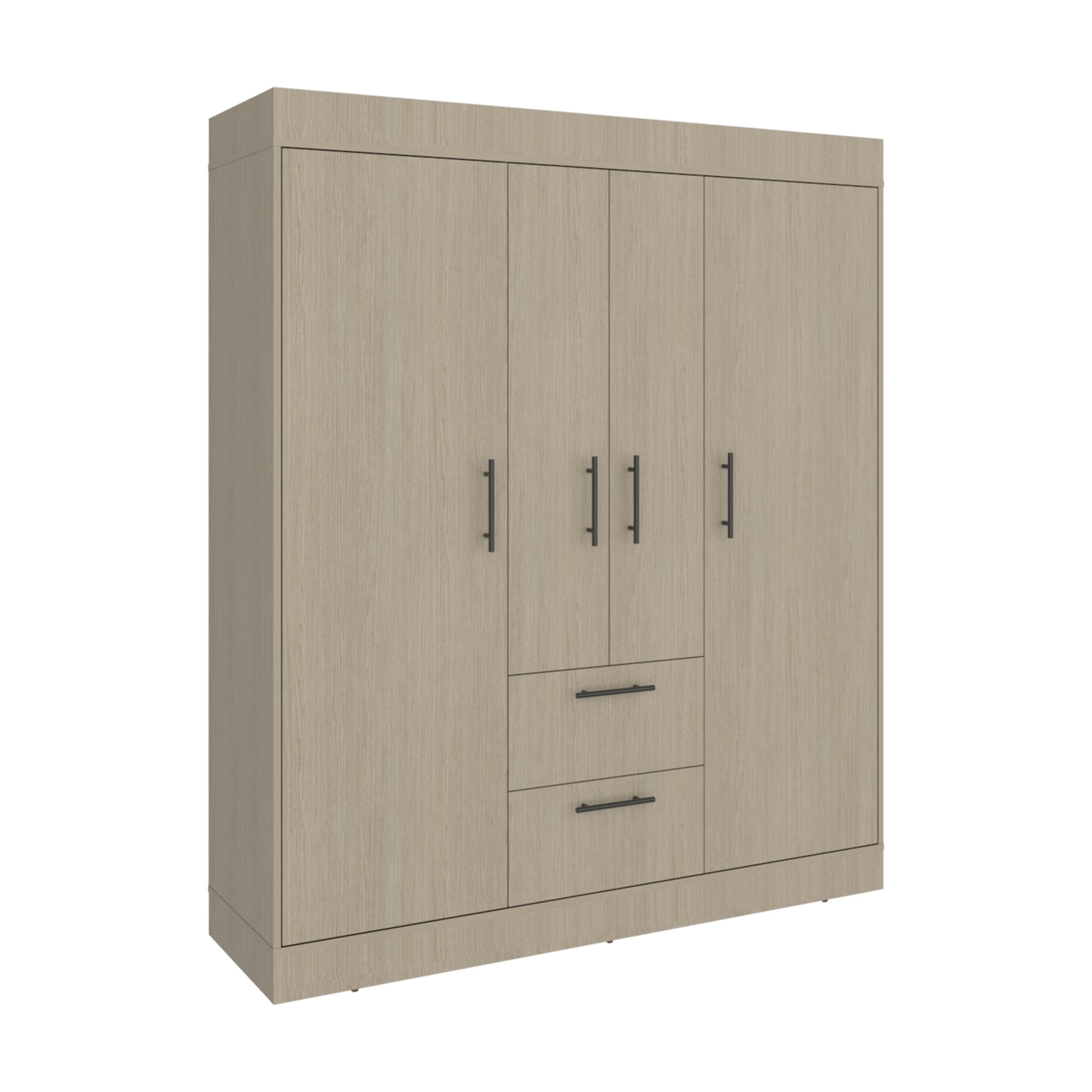 CLOSET 4 PUERTAS 2 CAJONES 150 VM CARTAGENA Y WENGUE 177,9X150,3X50,4 CM - 1