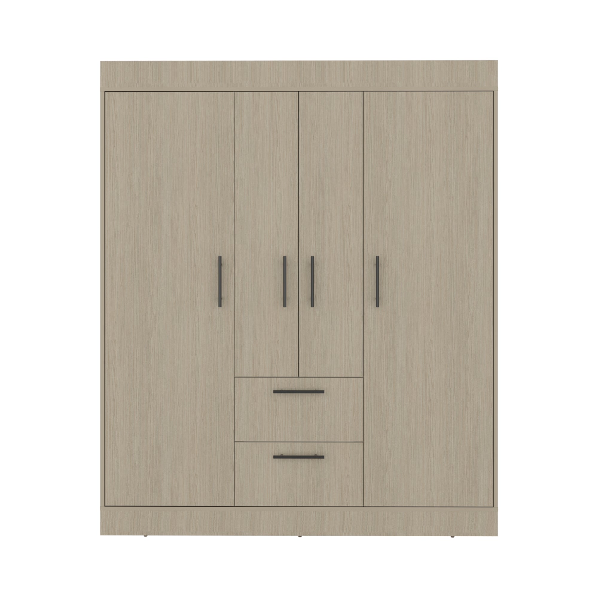 CLOSET 4 PUERTAS 2 CAJONES 150 VM CARTAGENA Y WENGUE 177,9X150,3X50,4 CM - 2